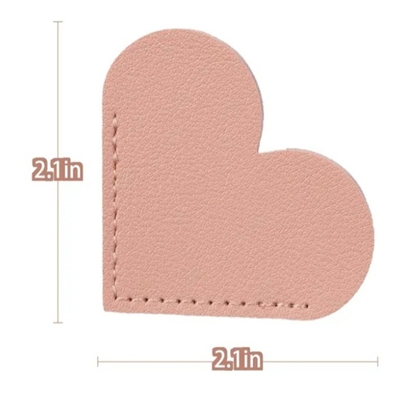Heart-Shaped Leather Bookmark- random color - Picture 4 of 5